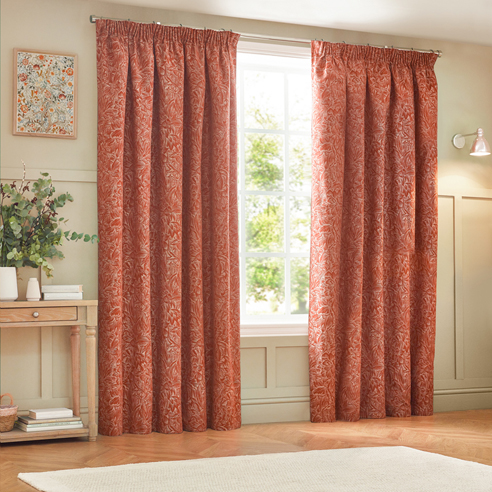 Grantley Pencil Pleat, Brick - Ready Made Curtains - Image 3